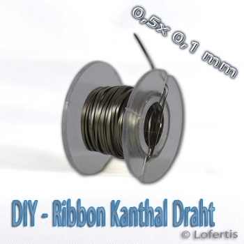 DIY - Kanthaldraht Ribbon 0,5x0,1mm ROLLE