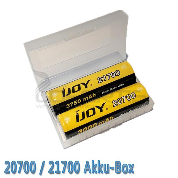 Batterie / Akku Box für 2x 20700 oder 2x 21700 Akkuzellen